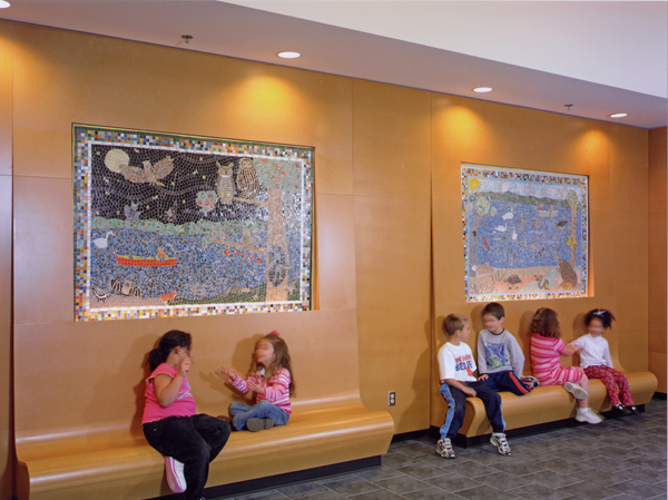 Malcolm White Elementary School Interior Benches